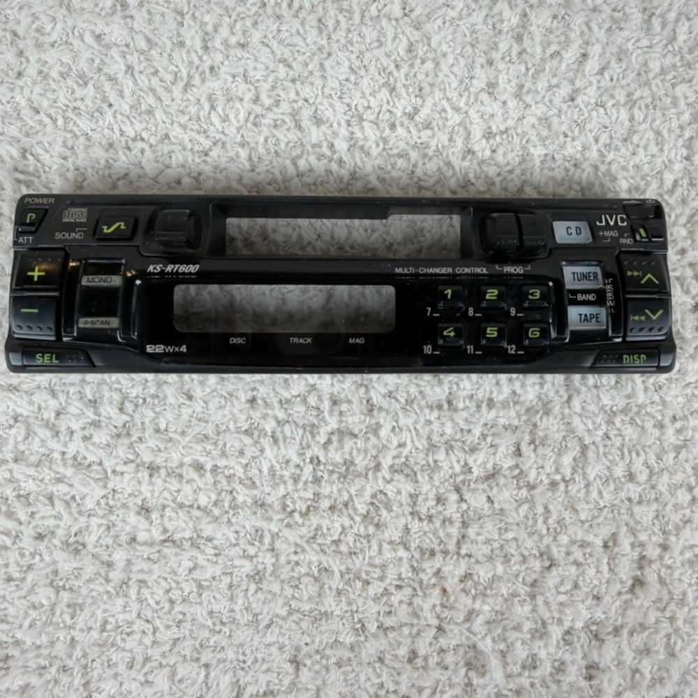 JVC KS-RT600 Detachable Car Stereo Faceplate Replacement Black 22Wx4 Vintage